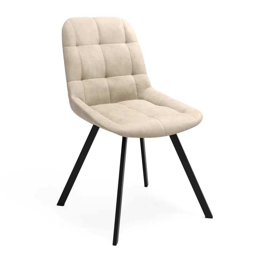 Стул Бест FEDERICA BEIGE каркас черный